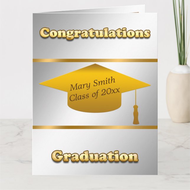 Enkel modern anpassning till Guld Silver Kort (Framsida)