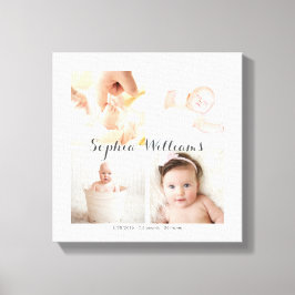 Enkel, modern Anpassningsbar 4 Foto Baby Nursery C Canvastryck