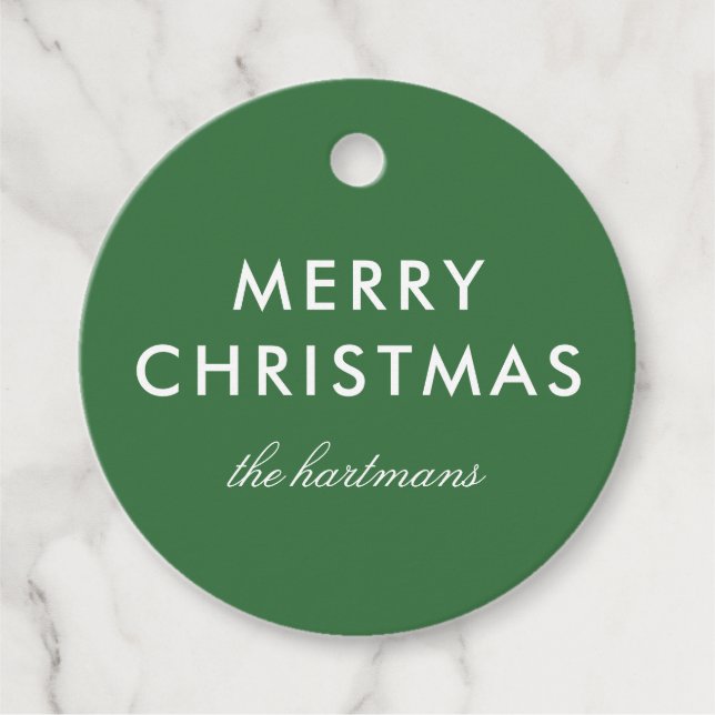 Enkel Modern Anpassningsbar Färg Stripe - jul Gåvor Etiketter (Framsida)