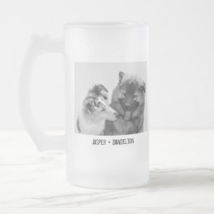 Enkel, modern Anpassningsbar Pet eller People Phot Frostat Ölglas