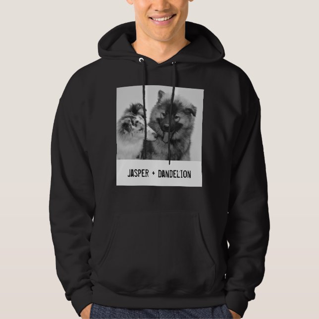 Enkel, modern Anpassningsbar Pet eller People Phot Hoodie (Framsida)