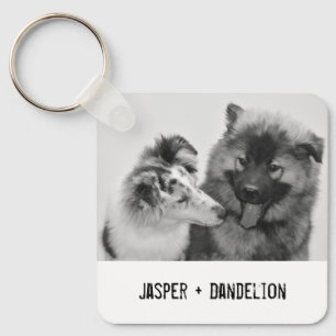 Enkel, modern Anpassningsbar Pet eller People Phot Nyckelring