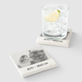 Enkel, modern Anpassningsbar Pet eller People Phot Stenunderlägg