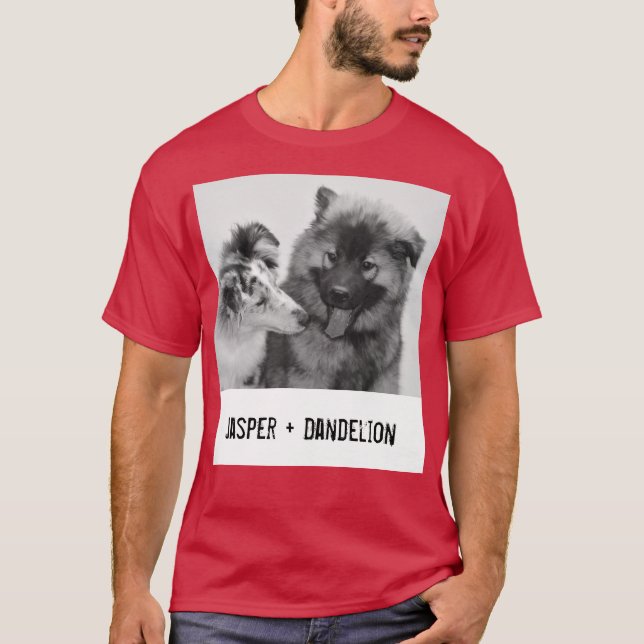 Enkel, modern Anpassningsbar Pet eller People Phot T Shirt (Framsida)
