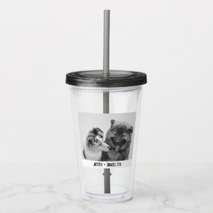 Enkel, modern Anpassningsbar Pet eller personfoto Take Away Mugg