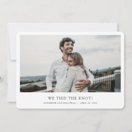 Enkel modern Anpassningsbar Photo Elopement Bröllo Meddelande