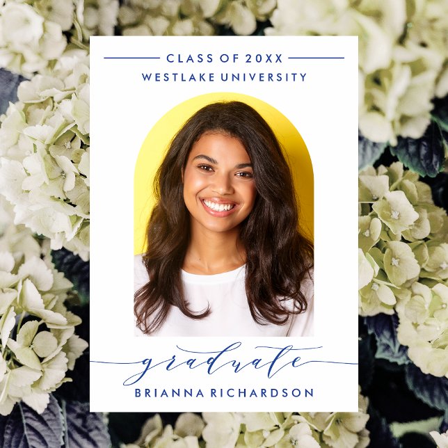 ENKEL MODERN ARCH SCRIPT STUDENTEN INVICATION INBJUDNINGAR (Skapare uppladdad)