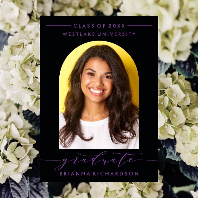 ENKEL MODERN ARCH SCRIPT STUDENTEN INVICATION INBJUDNINGAR (Skapare uppladdad)