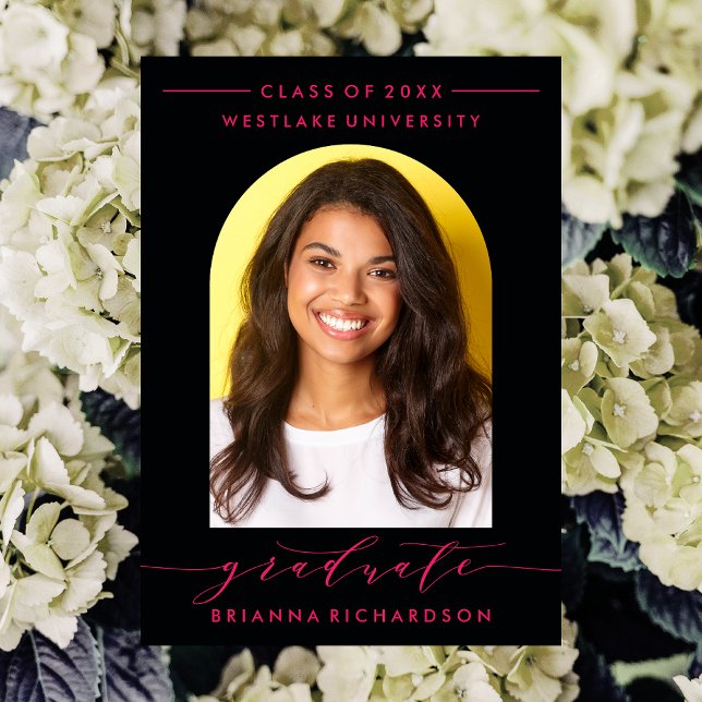 ENKEL MODERN ARCH SCRIPT STUDENTEN INVICATION INBJUDNINGAR (Skapare uppladdad)