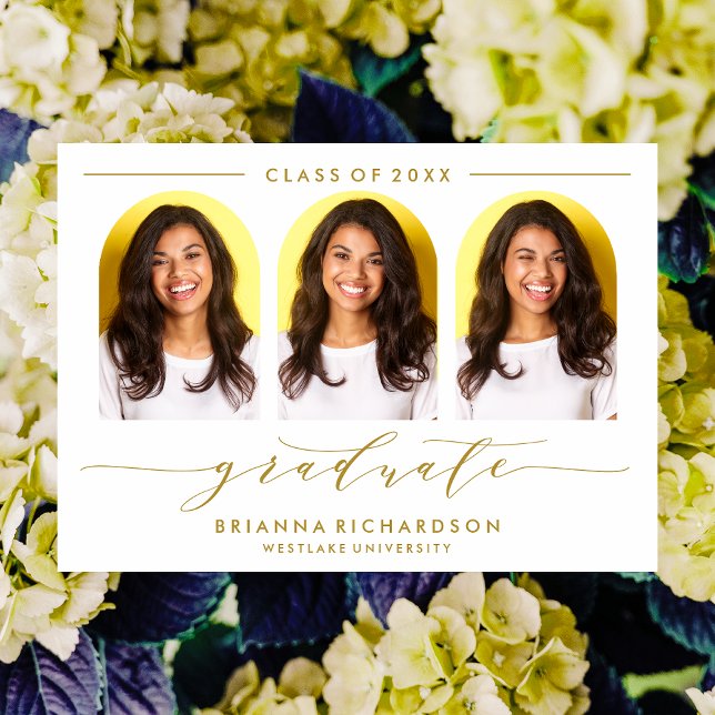 ENKEL MODERN ARCH SCRIPT STUDENTEN INVICATION INBJUDNINGAR (Skapare uppladdad)