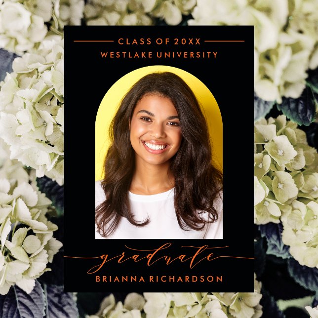 ENKEL MODERN ARCH SCRIPT STUDENTEN INVICATION INBJUDNINGAR (Skapare uppladdad)