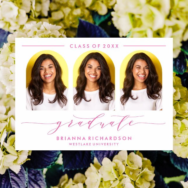 ENKEL MODERN ARCH SCRIPT STUDENTEN INVICATION INBJUDNINGAR (Skapare uppladdad)