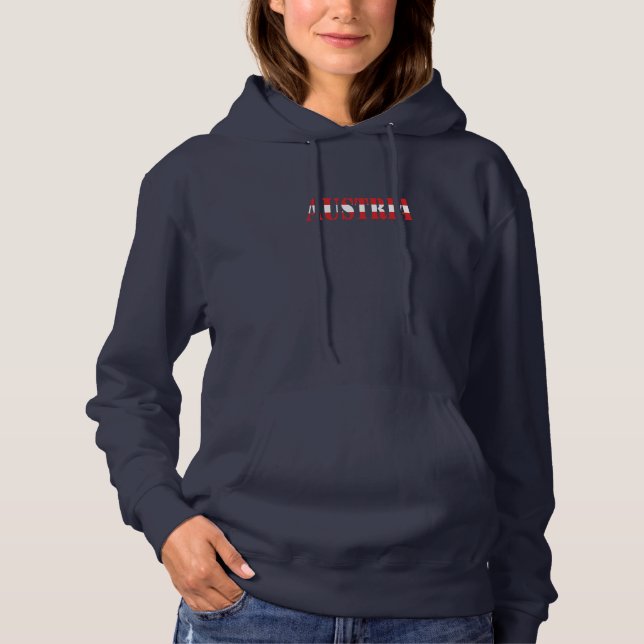 Enkel Modern Austria National Flagga Apparel T Shirt (Framsida)