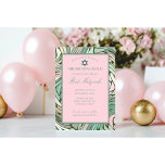 Enkel Modern Bar Mitzvah Rosa och Grön Inbjudningar<br><div class="desc">Denna underbara och unika Bat Mitzvah-inbjudan kommer att vara perfekt för din dotters speciella dag. Den har en slående abstrakt design med grön och rosa färgton genomgående. Den har en konstnärlig men modern prägel som säkert kommer att skapa en unik och vacker händelse.</div>