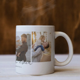 Enkel Modern Bästa Pappa någonsin - 4 fotokollage Kaffemugg