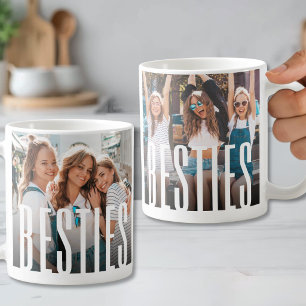 Enkel Modern Bästa Vänner Bästa Vän Foto Kaffemugg