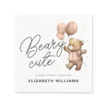 Enkel modern Beary Cute Baby Shower Party