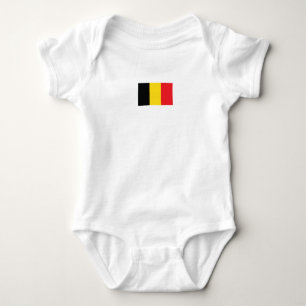 Enkel Modern Belgium National Flagga Apparel T Shirt