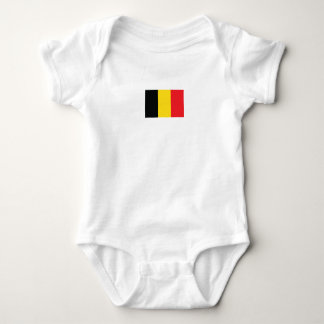 Enkel Modern Belgium National Flagga Apparel T Shirt