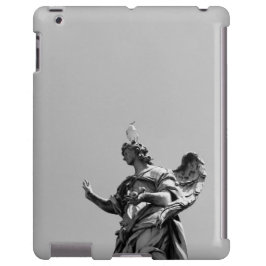 Enkel, modern bild av fiskmås ovanpå statyn