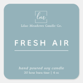 Enkel, modern, blå Logotyp, ljusskorgstreck Fyrkantigt Klistermärke