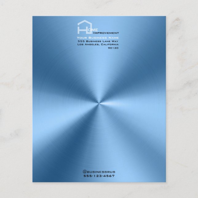 Enkel modern blå minimalistisk brevhuvud  (Framsida)