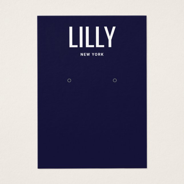 Enkel, modern, blå Visning Visitkort (Framsidan)