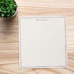 Enkel Modern Black Ivory 2 Gräns Monogram Anteckningsblock<br><div class="desc">Skapa ditt eget monogram namn-anteckningsblock i personlig med enkel modern typografi och minimalistisk två gräns linjer i elfenben och svart färg.</div>