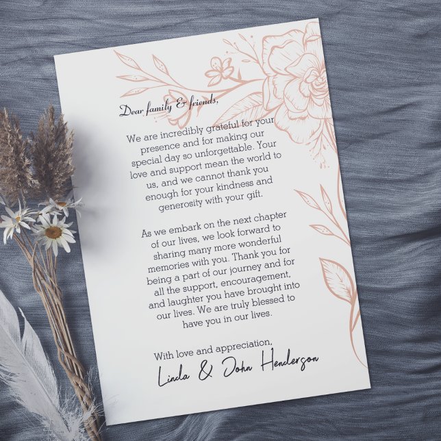 Enkel Modern Blommig QR-kod Tacksamhetskort Tack Kort (Leave a lasting impression and express your thanks in a truly special and meaningful way.)