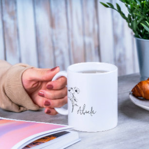 Enkel modern Blommigt Abuela Mugg