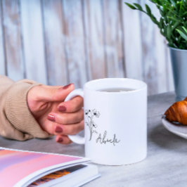 Enkel modern Blommigt Abuela Mugg