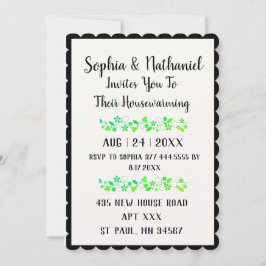 Enkel modern Blommigt Nya Firande Party i Inbjudningar