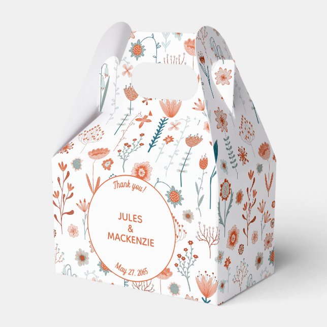 Enkel modern Blommigt Presentaskar (Framsidan Sidan)