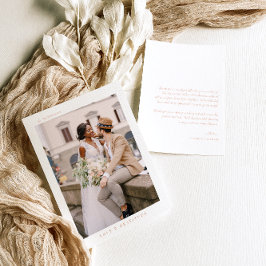 Enkel Modern Boho | Foto Bröllop Tacksamhet Tack Kort