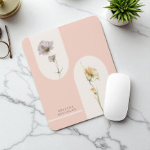 Enkel modern Boho Wildblommor på mjuk Rosa