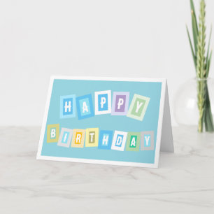 Enkel modern Bright- och Cheery Birthday-kort Kort