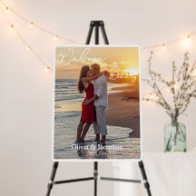 Enkel Modern Bröllop med Anpassningsbar Photo Welc