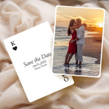 Enkel modern Bröllop spara datum