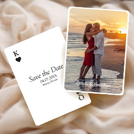 Enkel modern Bröllop spara datum Inbjudningar