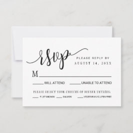 Enkel&Modern Bröllops RSVP-svarskort OSA Kort
