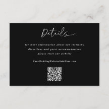 Enkel Modern Bröllopsdetalj Handskrift QR-kod