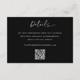 Enkel Modern Bröllopsdetalj Handskrift QR-kod Tilläggskort
