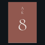 Enkel, modern brun monogram-blandning som matchar  bordsnummer<br><div class="desc">Bordsnumret Simple Modern Brown Monogram Mix Match Bröllop har moderna typpar i mjuka,  moderna jordtoner.</div>