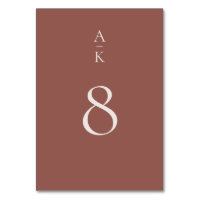 Enkel, modern brun monogram-blandning som matchar 