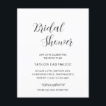 Enkel modern budget Inbjudningskort för möhippan<br><div class="desc">Contemporary svartvit budget inbjudningskort för möhippa med en enkel och minimalistisk layout med sidhuvudet i ett kalligrafiskt skript för elegant. En modern utformning som passar bra med vilken stil av möhippan som helst.</div>