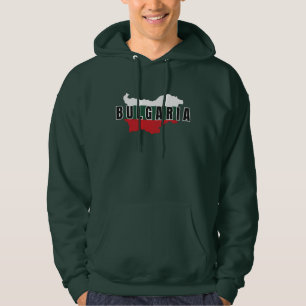 Enkel modern Bulgarien Art Brev Flagga Souvenir Hoodie