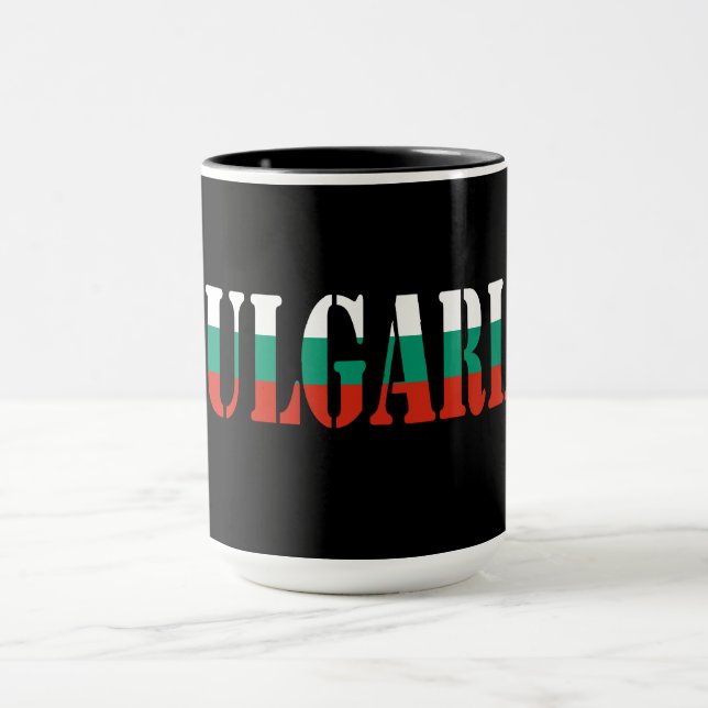 Enkel Modern Bulgariens nationella Flagga Apparel  Mugg (Center)