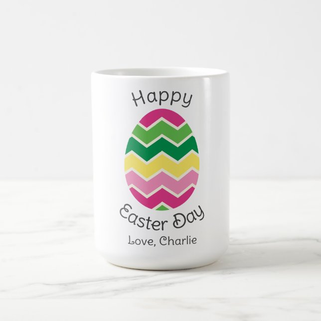 enkel Modern Calligraphy Glad påsk till vänner Kaffemugg (Center)
