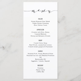 Enkel Modern Calligraphy-meny Meny