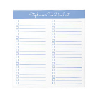 Enkel modern checklista för periwinkle Blue Two Co Anteckningsblock